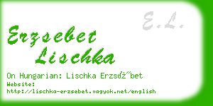 erzsebet lischka business card